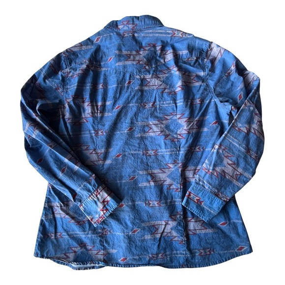 Vintage Wrangler Aztec Pearl Snap Western Shirt, Women’s XL - Picture 2 of 7